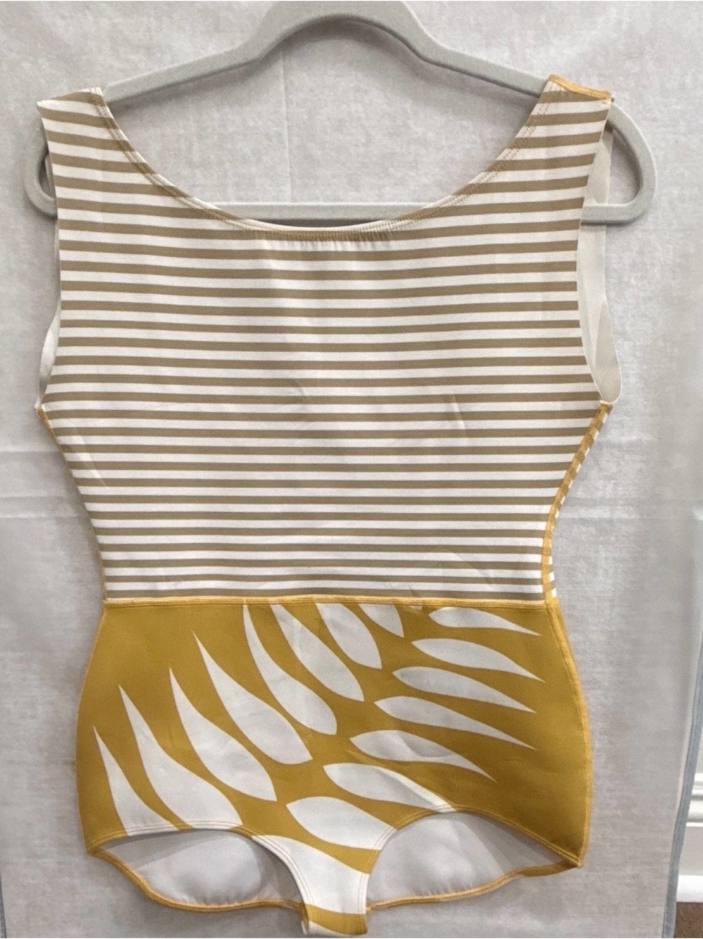 Seea Lido Gold Leaf One-Piece Swimsuit,  Size Large